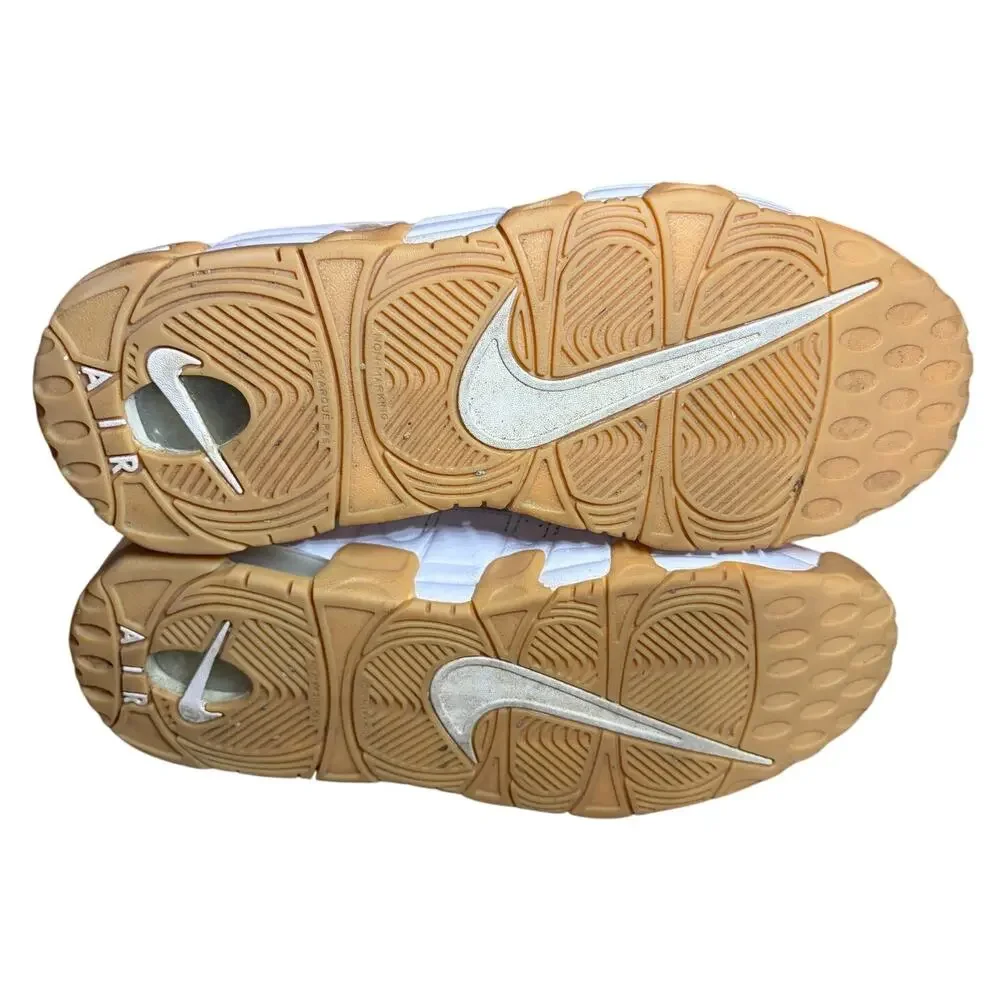Nike‎ Air More Uptempo White Gum Bottom GS Basketball Shoes 415082-101 Size 7Y